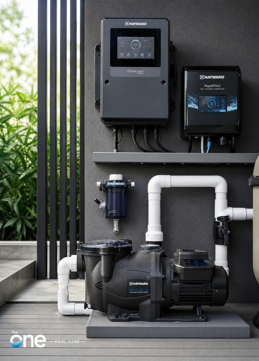 Pool automation system with pool cleaner robot