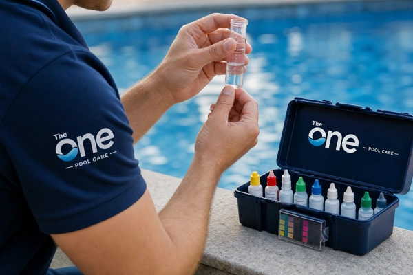Pool water testing and chemical balancing hotel