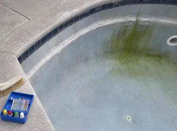 Professional concrete pool cleaning service