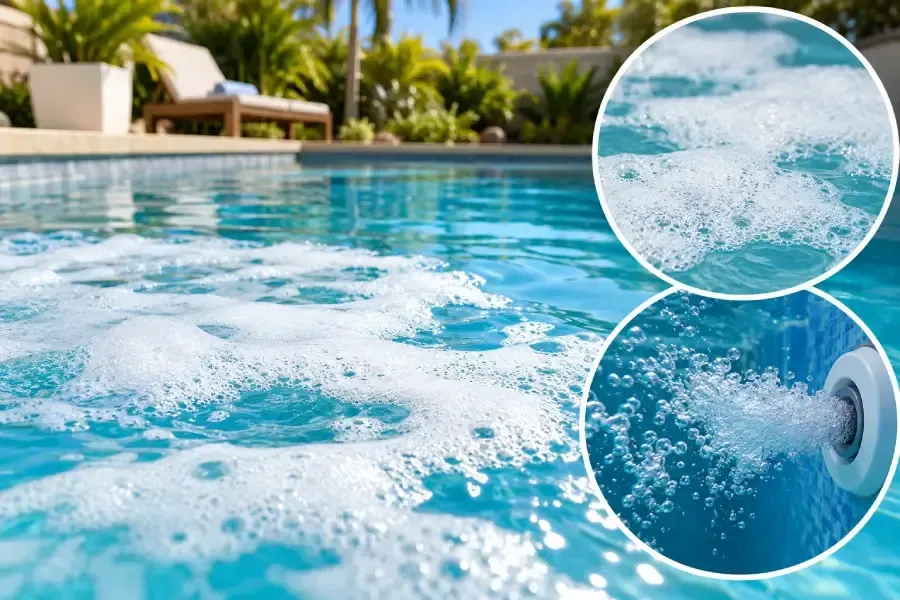 Pool Foam Versus Bubbling Jets